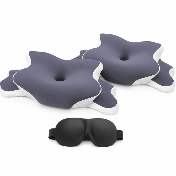 2 almohadas — Antifaz para dormir de regalo