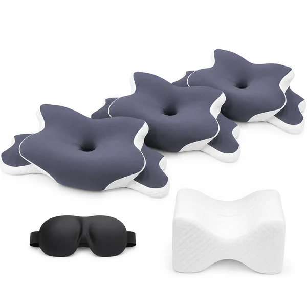 3 almohadas — Antifaz + cojín de rodillas de regalo